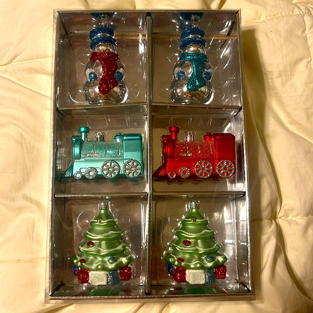 🎄☃️🎁🚂Christmas Glass Ornaments🎄🎁🚂☃️